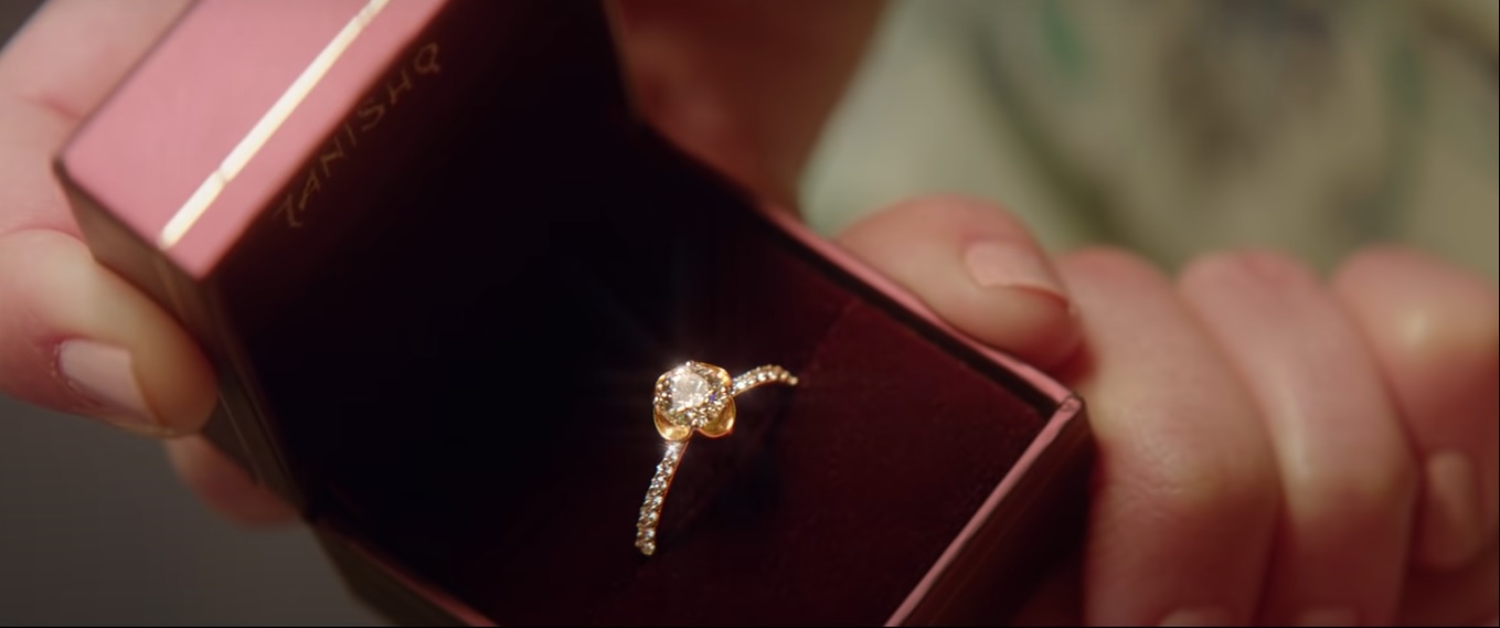 Platinum & Rose Gold Couple Rings with Tiny Diamonds JL PT 404-demhanvico.com.vn